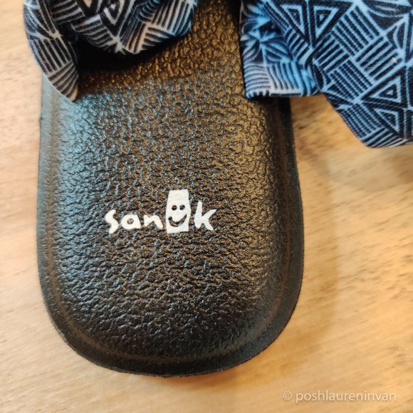 Sanuk Yoga Sling 2 Sandals – Blue / White Pattern – US 9 - Picture 3 of 8